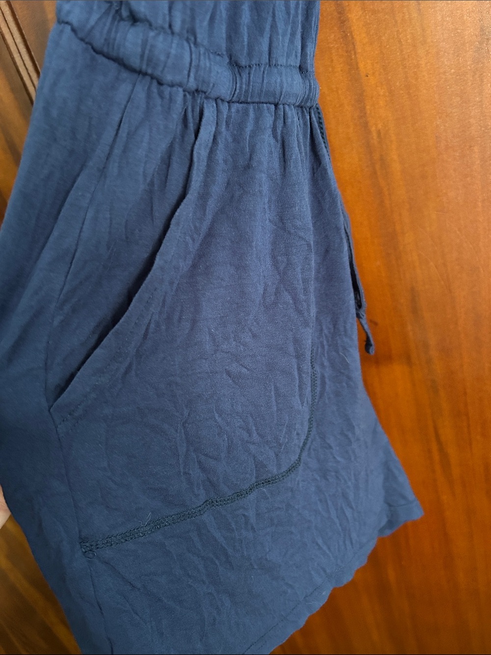 ReoRia Navy Crewneck Shorts Romper - Picture 4 of 4